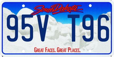 SD license plate 95VT96