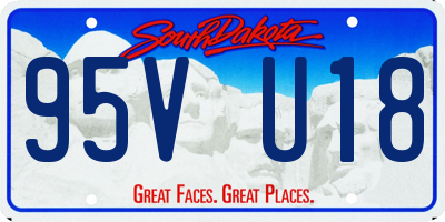 SD license plate 95VU18