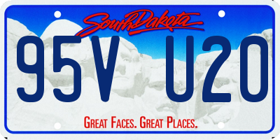 SD license plate 95VU20