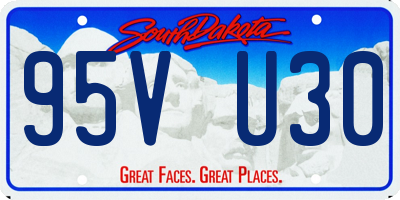 SD license plate 95VU30