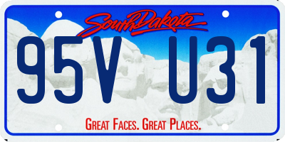 SD license plate 95VU31