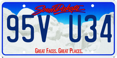 SD license plate 95VU34