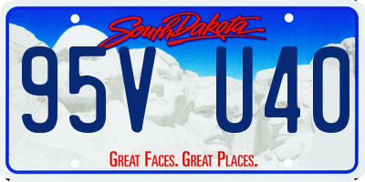 SD license plate 95VU40
