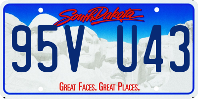 SD license plate 95VU43