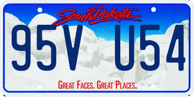 SD license plate 95VU54
