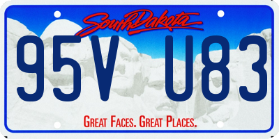 SD license plate 95VU83