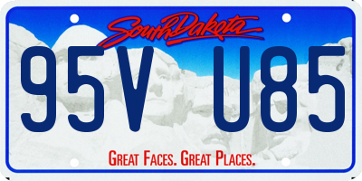 SD license plate 95VU85