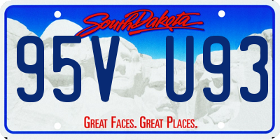 SD license plate 95VU93