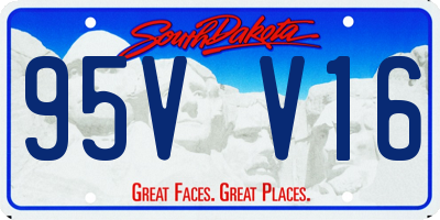 SD license plate 95VV16