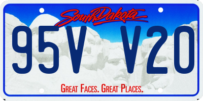 SD license plate 95VV20