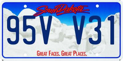 SD license plate 95VV31