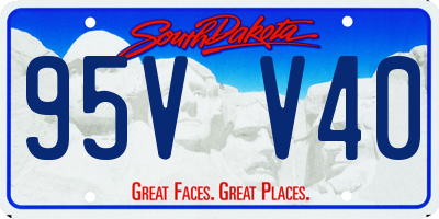 SD license plate 95VV40