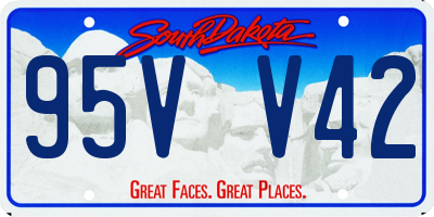 SD license plate 95VV42