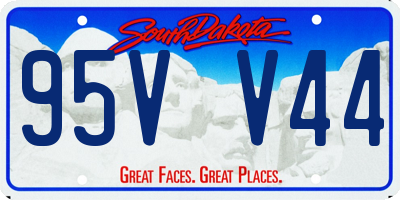 SD license plate 95VV44