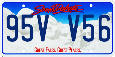 SD license plate 95VV56