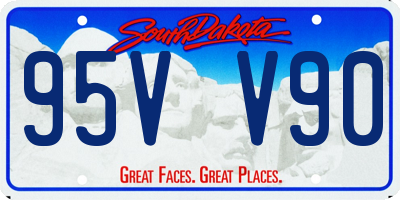 SD license plate 95VV90