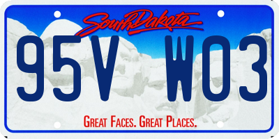 SD license plate 95VW03