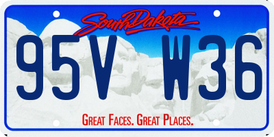SD license plate 95VW36