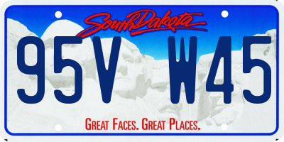 SD license plate 95VW45