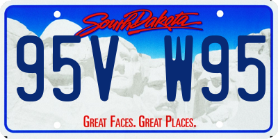 SD license plate 95VW95