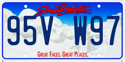 SD license plate 95VW97