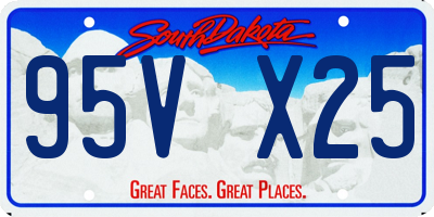 SD license plate 95VX25