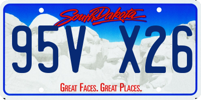 SD license plate 95VX26