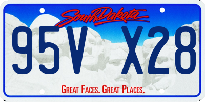SD license plate 95VX28