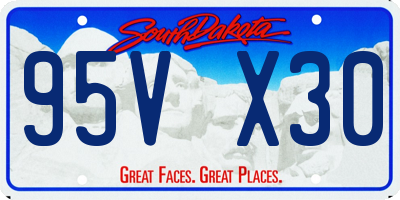 SD license plate 95VX30