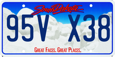 SD license plate 95VX38