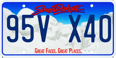 SD license plate 95VX40