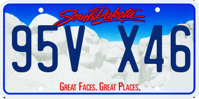 SD license plate 95VX46