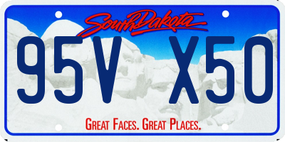 SD license plate 95VX50