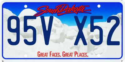 SD license plate 95VX52
