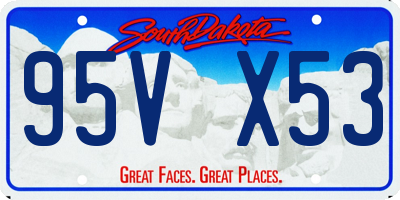 SD license plate 95VX53