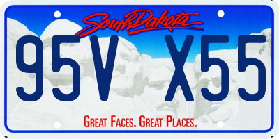 SD license plate 95VX55