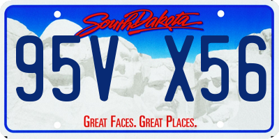 SD license plate 95VX56
