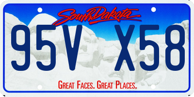 SD license plate 95VX58