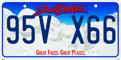 SD license plate 95VX66