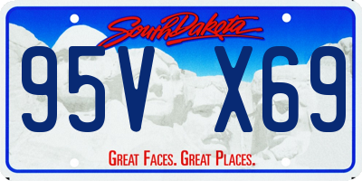 SD license plate 95VX69