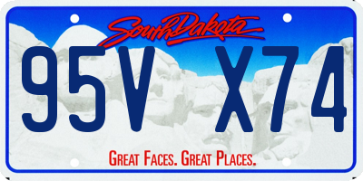 SD license plate 95VX74