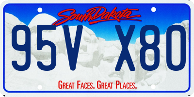 SD license plate 95VX80