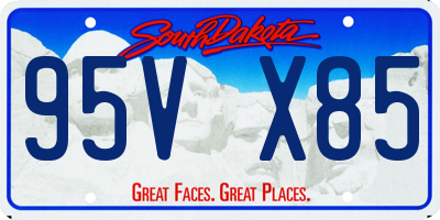 SD license plate 95VX85