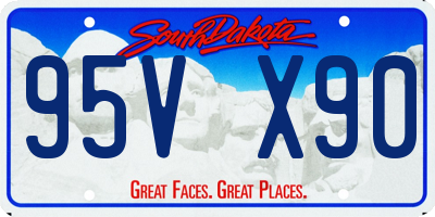 SD license plate 95VX90