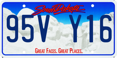 SD license plate 95VY16