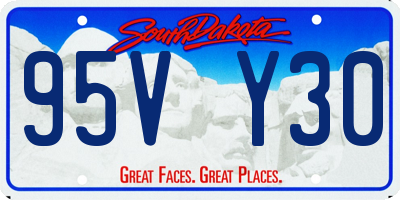 SD license plate 95VY30