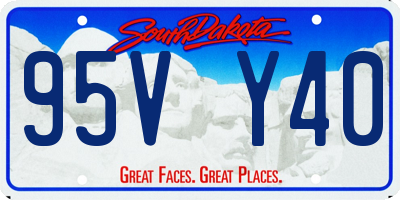 SD license plate 95VY40