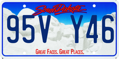 SD license plate 95VY46