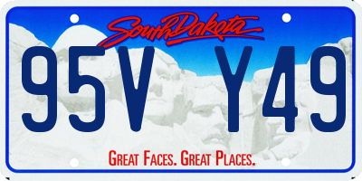 SD license plate 95VY49
