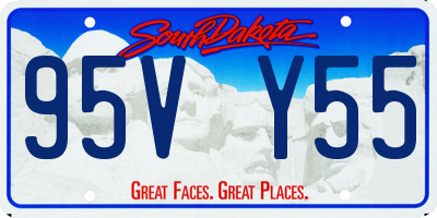 SD license plate 95VY55